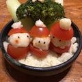 milsalud's cooksnap of when they made XmasプチトマトサンタとBCツリー.