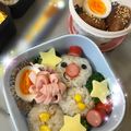 Minnie･∀･★'s cooksnap of when they made キャラ弁＊簡単♪クリスマススノーマン弁当.