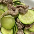 菜つ実☆ミ's cooksnap of when they made 豚小間切れ肉とズッキーニの炒めもの.