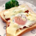 ＊sunlight＊'s cooksnap of when they made 隠し味がお気に入り♡目玉焼きトースト♡.