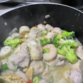 toshio39's cooksnap of when they made エビと里芋のアヒージョ.