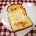 かずちゃん。's cooksnap of when they made カニカマコーンチーズトースト☆.