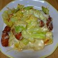 クックJOEさん's cooksnap of when they made 簡単おいし☆きゃべつとウィンナー卵炒め♪.