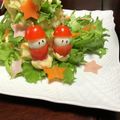 chi−ちゃん's cooksnap of when they made ツリーと雪だるまサンタのピンチョス.