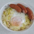 mami99's cooksnap of when they made 簡単♪朝食に♪キャベたま丼.