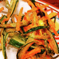 ﾓﾓ。's cooksnap of when they made 人参とねぎの青い（緑）部分でかき揚げ.