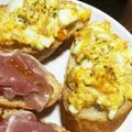 BYUUK's cooksnap of when they made タマゴとツナのブルスケッタ風.