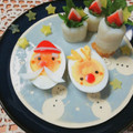 Newチヨコっと♪'s cooksnap of when they made ゆで卵サンタさんとトナカイさん☆√.