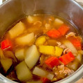 s06007's cooksnap of when they made 大根とさつまいもと豚こま肉の煮物.