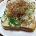 マックマチダ's cooksnap of when they made ねぎとじゃこの和風トースト.