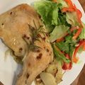 fuaifuai's cooksnap of when they made 骨付きもも肉と野菜のオーブン焼き.
