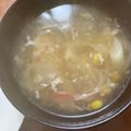 カヌレドトモコ's cooksnap of when they made カニカマとコーンの玉子スープ.