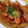 なち☆★'s cooksnap of when they made 旨い❤我が家のエビチリ♬カリカリワンタン.