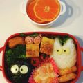 タケノコビト's cooksnap of when they made 小トトロとまっくろくろすけのキャラ弁.