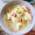 きゃらめる11's cooksnap of when they made シーフードミックスで豆乳クラムチャウダー.