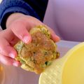うさぎのためちゃん's cooksnap of when they made 離乳食後期 にら玉おやき.
