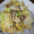 ワタまさちゃん's cooksnap of when they made ベーコンと春キャベツの卵炒め.