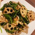 パッシーユ's cooksnap of when they made れんこんとほうれん草ガーリックバター醤油.