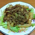 55才のおじさん's cooksnap of when they made じゃがいもとひき肉のｵｲｽﾀｰﾏﾖ炒め.