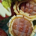 ♡AKRMM♡'s cooksnap of when they made お弁当(キャラ弁)にウインナーと卵でお花.