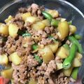 冷蔵庫レスキュー隊's cooksnap of when they made 挽き肉とじゃがいものインゲン和え.