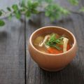 まろんかふぇ's cooksnap of when they made 白菜・油揚げ、人参のお味噌汁.