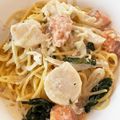 ☆ポコちゃん☆'s cooksnap of when they made 絶品！　サーモンクリームパスタ　♪.