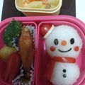 碧きりん's cooksnap of when they made クリスマスに♪雪だるまちゃん＊キャラ弁.