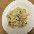キョロぴーさん's cooksnap of when they made お家ランチ♡濃厚明太子クリームパスタ.