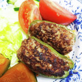 のり子のおかず♪'s cooksnap of when they made ピーマンの肉詰め なすのはさみ焼きも～.