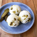 梅ミッキー's cooksnap of when they made チーズと奈良漬のおにぎり　黒胡椒風味.