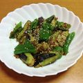 55才のおじさん's cooksnap of when they made ナスとピーマンのレンジでおかか和え.