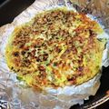 あーちぃのさりまん's cooksnap of when they made 余った餃子の具で！『チーズチヂミ』.
