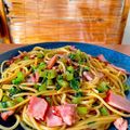 ＊あんずあん＊'s cooksnap of when they made ☆大根の葉で節約簡単パスタ☆.