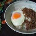 haruku221's cooksnap of when they made おうちカフェ❤️豚そぼろライス.