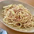 ☆ayumikan☆'s cooksnap of when they made お店の味　ツナと松の実のパスタ.