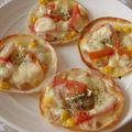 ホッペパン's cooksnap of when they made 餃子の皮で簡単ぴざ♪ ﾄﾏﾄver..