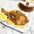さつきのママ♪'s cooksnap of when they made 骨付き鶏モモ肉の煮込み・和風きのこソース.