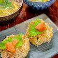 ルぴあ's cooksnap of when they made 玄米　金のいぶき　明太子焼きおにぎり.