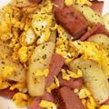 ☆ドキンちゃん☆”'s cooksnap of when they made 弁当にも！じゃがいもとウィンナーの卵炒め.