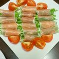 イロピリン's cooksnap of when they made 水菜の生ハム巻きお洒落風.