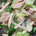 クックHBQ370☆'s cooksnap of when they made (σ・∀・)σ　青梗菜・バラ肉とろみ炒め.