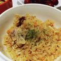 えざまめ's cooksnap of when they made ローストチキンとしめじの醤油バターピラフ.