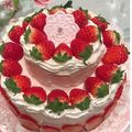 ♡Boo♡'s cooksnap of when they made スポンジ1つ de 2段ショートケーキ★.