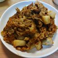 虹透夜's cooksnap of when they made 皮むき簡単♬里芋と豚肉のごま味噌炒め☆.