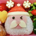 Natsu♡Ayu's cooksnap of when they made クリスマスキャラ弁＊サンタさんおにぎり.