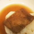 ☆すまいりぃ☆'s cooksnap of when they made きつねうどんのお揚げと餅で♪レンジ餅巾着.