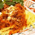kurozata's cooksnap of when they made 野菜ジュースで！簡単ミートソースパスタ.