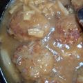 黒こっぺ's cooksnap of when they made ❀和風キノコ餡かけ☆煮込みハンバーグ❀.