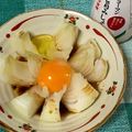 seacomet's cooksnap of when they made 花咲く♪新たまねぎの黄身じょうゆかけ.